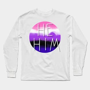 He/Him Genderfluid Flag Long Sleeve T-Shirt